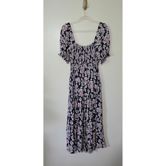 Abercrombie & Fitch Midi Dress Y2K Milkmaid Floral Cottagecore Fairycore Vacay - Picture 3 of 10